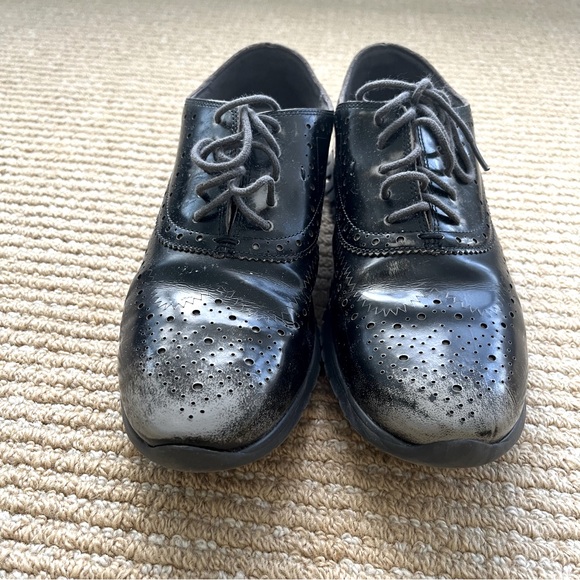 Cole Haan Women's Zerogrand Wing Ox Ironstone Brush Off Leather Distressed SZ 8 - Picture 2 of 12